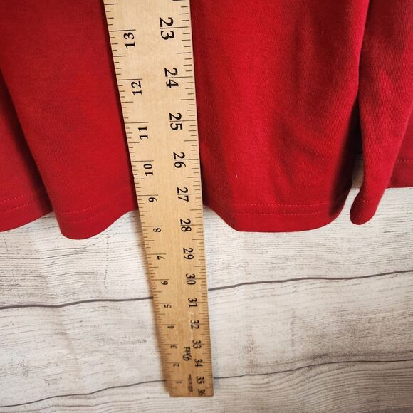 Natural Reflections NWT 1X Red long sleeve cotton blend casual top - Picture 5 of 7